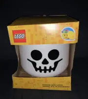 LEGO White Skeleton Skull Storage Head Large Container Halloween Decor NEW