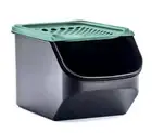 Tupperware Onion / Garlic Mate Storage Container Black with Teal Seal 3L NEW