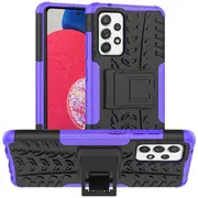Samsung Galaxy A52S Case, Shockproof Heavy Duty Tough Kickstand Protective Rugged Case Cover (Purple)