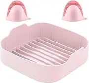 Silicone Liners | Food Safe Reusable Baskets with Mitts | Replacement of Flammable Parchment Liner Paper, Oven