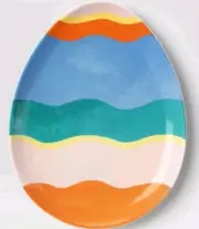 Four (4) Room Essentials™ ~ Figural EASTER EGG ~ Melamine ~ Novelty Plates