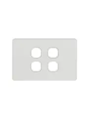 Lucci Power Ion 4 Gang Plate Only in White