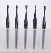 (5) 1.60mm (.0630") 2 FLUTE MICRO CARBIDE ENDMILLS FOR FLEX AND SOFT MATERIALS