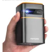 FATORK Mini Projector, 5G WiFi 6 Bluetooth Short Throw Projector, HD 1080P DLP