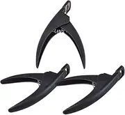 Baluue Nail Trimmer Set 3 Black u Type Nail Clippers for Nail Tips Artificial Nails Nail Manicure Robust Easy to Clean
