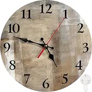 Wall Clock, Round Silent Non Ticking Clock 12 Inch, Home Decor for Living Room, Bathroom, Bedroom, Kitchen, Office or School
