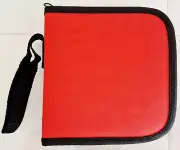 Red 12-CD/DVD/Blu-Ray Zippered Soft Case Wallet BRAND NEW In Plastic Wrap