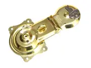 Antique Trunk Lock With Keys For Steamer Luggage Hump Back Foot Locker