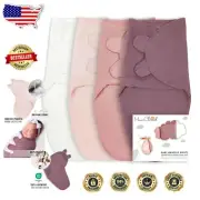 Ultra Soft 100% Organic Cotton Swaddle Sacks for Preemies - 4-Pack, Rosy Dreams