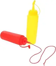 Yardwe 2pcs Novelty Fake Ketchup and Mustard Bottles Prank Props for Parties Realistic Dressing Dispenser Fun for Halloween and Social Gatherings Conversation Starter