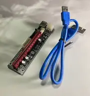 * PCI-E 1x - 16x GPU Riser * - SATA, Molex, 6-Pin with USB Cable