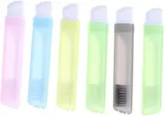 Healeved 2sets Foldable Portable Toothbrush Holders Cup Toothbrush Portable Mini Travel Toothbrush Firm Bristle Kit Foldable Toothbrush Electric Toothbrushes Folding Travel Toothbrush 6pcs*2