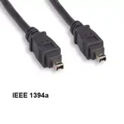 KNTK 10ft IEEE-1394a 4 to 4 Pin Cable Firewire 400Mbps iLINK DV PC Cord Black