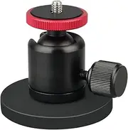 MUTUACTOR 60lb Magnetic Camera Mounting Base with Mini Ball Head, Super Strong Rubber Coating Neodymium Magnet with 1/4’’-20 Male Thread Stud for Mobile Camera, Security Camera., AU24D66RBYT01ST