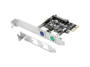 PCI Express to 2-port PS2 Riser card Built-in 9pin USB Driver-free plug and play
