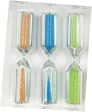 Alipis Set of 3 Sand Timers 3min/4min/5min Acrylic Hourglass Perfect for Boys and Girls Cooking Games