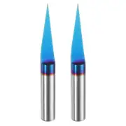 V Groove Router Bit 0.005" Tip 15 Degree 1/4" Shank CNC Engraving Bits 2pcs
