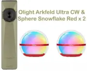 Olight Arkfeld Ultra Olive Green CW 3-in-1 Flashlight & 2-Pack Sphere Snowflake