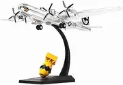 NUOTIE 1/144 B-29 Superfortress Fat Man Bockscar Bomber Metal Model Kits Little Boy with Stand WWII Warplane Diecast Alloy Airplane Prebuild Military Aircraft Collection(Silverplate)