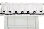 Tuxedo Cat Window Valance Curtain in Your Choice of Colors