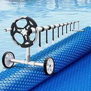 Aquabuddy Pool Cover 600 Micron Solar Heat Blanket LDPE 7x4m w/ 5.55m Roller