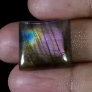 26.90 Ct 100% Natural Purple & Blue Fire Labradorite Cabochon Gemstone 18X19X7MM