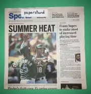 Oakland A’s Chad Pinder & Chris Herrmann Coliseum 2019 East Bay Times Newspaper