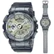 【CASIO 卡西歐】G-SHOCK 金屬光澤半透明時尚雙顯錶-灰(GMA-S110GS-8A)