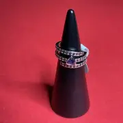Bomb Party RBP7013 “Stuck in My Daydream” Cubic Zirconia on Rhodium Sz6 Ring NWT