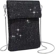 [JEOJEOY] Women's Crossbody Bag Glitter Rhinestone Evening Bag Purse Sequin Wedding Handbag