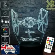TIE FIGHTER E2 BIG GUN 3D LED Night Light 7 Colour Change Room Lamp