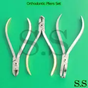 Orthodontic Pliers Set of Distal End+Hard Wire Cutters,Bracket Remover DN-477