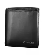 Calvin Klein Men's Leather Wallet - Wallets - Black -Size One Size