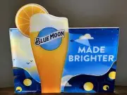 BLUE MOON BEER LED BAR SIGN MAN CAVE GARAGE DECOR LIGHTED SIGN MADE BRIGHTER