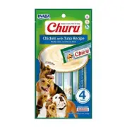Inaba Dog Churu Meal Topper Treat - Chicken & Tuna Puree - 24 x 14g Tubes