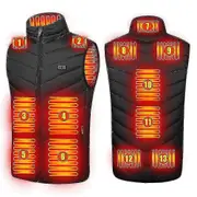 Upgraded 13 Zones Men Heated Vest Usb Charging Heating Coat Smart Heating Sleeveless Jackets XXXXXS