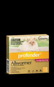 Profender Topical Allwormer 5-8kg Cat 2pk