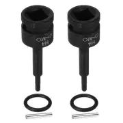 2pcs 1/2" Drive Impact Hex Bit Socket 4mm Metric CR-MO Steel Hexagonal Socket