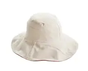 C47 Ladies Spring and Summer Korean Wild Fisherman Hat Sunscreen Double-sided Sun Hat Big Brim Sun Hat Vacation Travel Hat