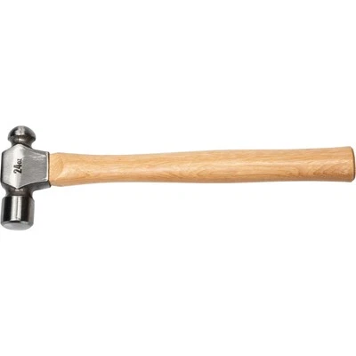 Klutch Ball-Peen Hammer, 24-Oz., Hickory Handle