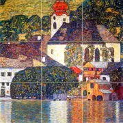 Art Vivid Color Gustav Klimt Ceramic Mural Backsplash Bath Tile #2014