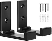 OHIYO Folding Wall Hook 2PCS Folding Coat Hooks for Hanging Heavy Duty Coat & Bag & Backpack & Hat & Headphone Foldable Coat Hooks Wall Mounted Saves Space (Black)…