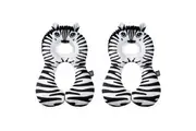 2PK Benbat Total Support Headrest Head Neck Travel Baby Car Pillow Zebra BLK WHT