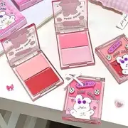 Gege Bear - Water Gloss Cheek Blush Plate - 2 Colors #02 Cinnamon Oolong