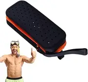 Silicone Goggle Case | Swimming Goggles Case with Drain Holes - Large Capacity Water Sport Earplugs Organizer with Lanyard for Diving, Snorkeling, Scuba