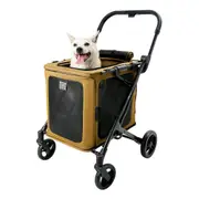 BigBuddy 2-in-1 Pet Stroller & Crate Combo - Camel