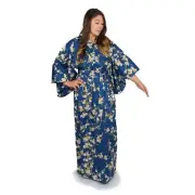Japanese Yukata - Golden Sakura Blossom (NEW) (Ships from the USA)