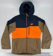O'neill Jacket Mens Small Exile Snow Outerwear Firewall Hyperdry Blue Tan Orange