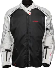 Modeka Manda, textile jacket women , color: Black/Light Grey , size: 52