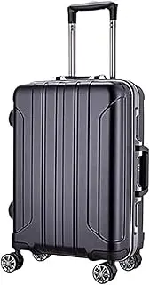 [KYUSAR] Carry On Luggages Suitcase Luggage Aluminum Alloy Trolley Case Thick Stripe Suitcases Portable Durable Suitcase Luggage Suitcases (Color : A, Size : 20inch)